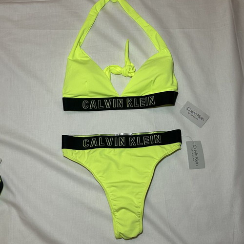Calvin Klein women's swimwear set yellow new XS
