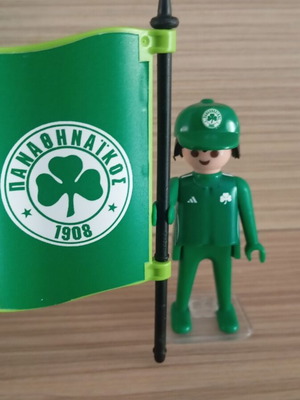 Playmobil Panathinaikos Football Fan Figure like new