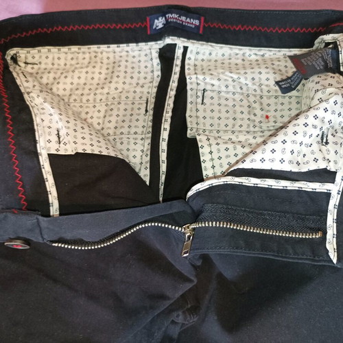 Chino pants new, black, size 32 with zipper
