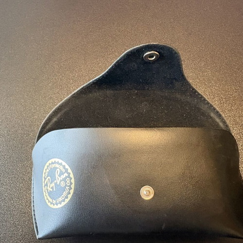 Ray Ban glasses case used, black faux leather