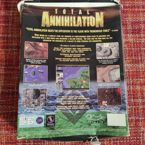 Total Annihilation PC CD game μεταχειρισμένο, 2 δίσκοι, 1997