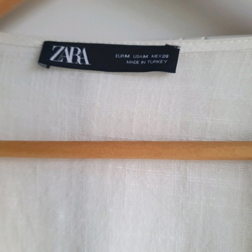 Zara blouse medium white cotton like new