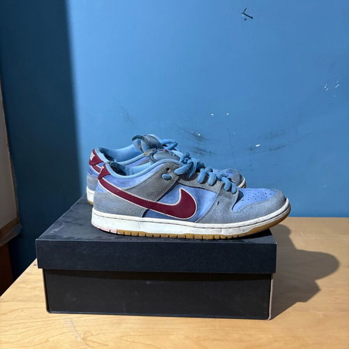 Nike Dunk SB Low used, size 42, blue and red