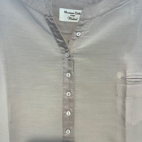 Massimo Dutti thin lilac shirt new, size 40, cotton and silk