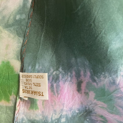 Silk scarf new, green