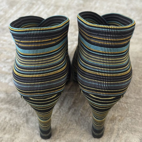 United Nude Fold Bootie striped fabric ankle boots EU 39, like new