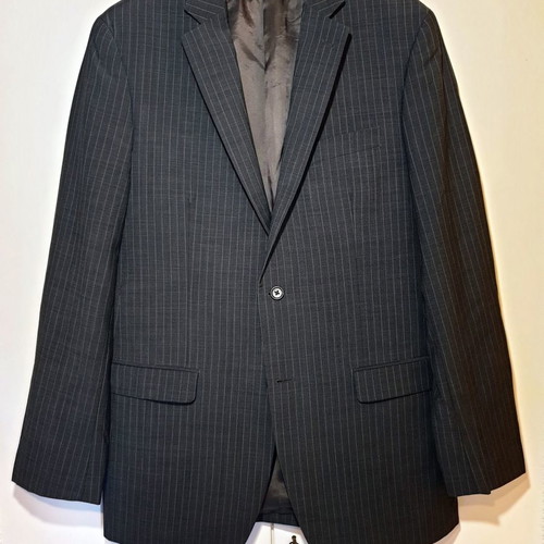 Authentic Michael Kors men's jacket gray with blue stripes, size L, like new