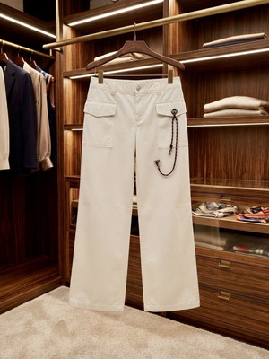 Missoni Utility Wide-Leg Trousers Pants, size M EU 38, cream