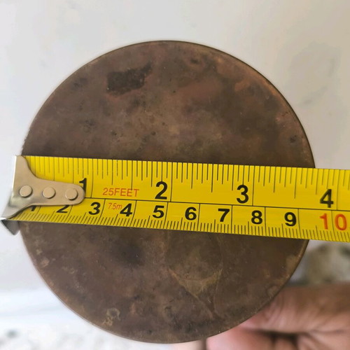 Handmade old copper briki for Greek or Turkish coffee used