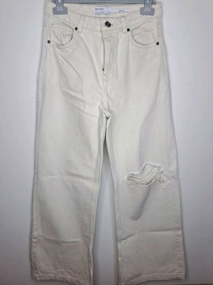 Wide Leg Jeans Ecru Like New