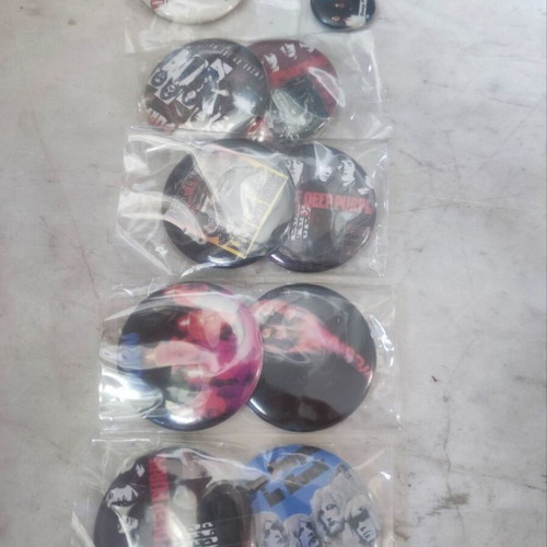 Deep Purple large pin badge set of 9, one small Perfect Strangers