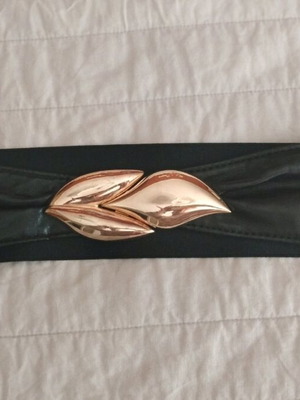 Vintage belt S-M like new, elastic with gold buckle