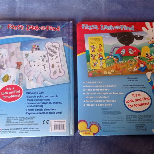 Paw Patrol and Mickey Mouse Look & Find books used, English