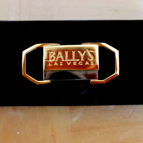 Bally's Las Vegas metal keychain new gold color