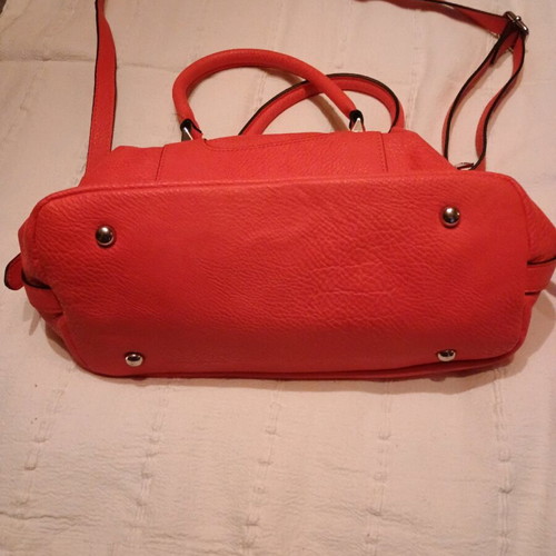 Leather bag like new, orange