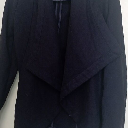 Tally Weijl short coat XS like new, black, long collar, belt