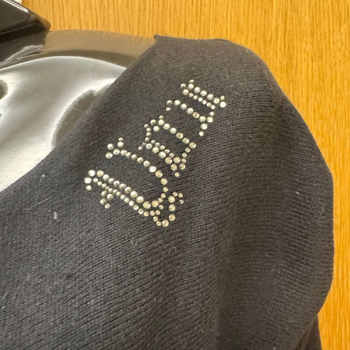 Sexy top Faith Connexion like new, black with silver rhinestones
