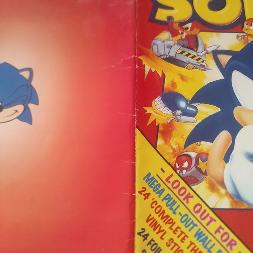 Panini Sonic 1994 album used with stickers and poster
