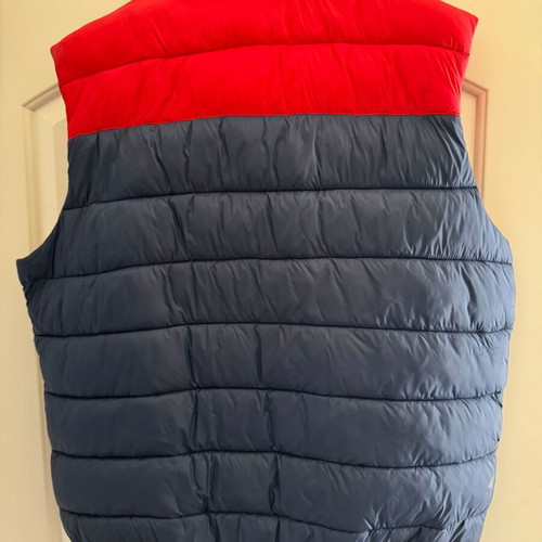 Tommy Hilfiger down vest XXL like new, blue and red