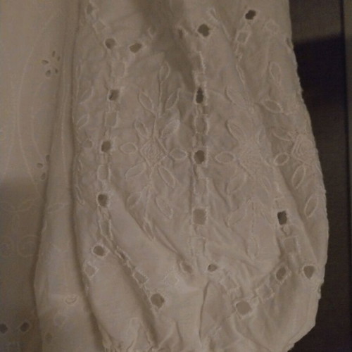 Midi lace dress white H&M like new with chest bow