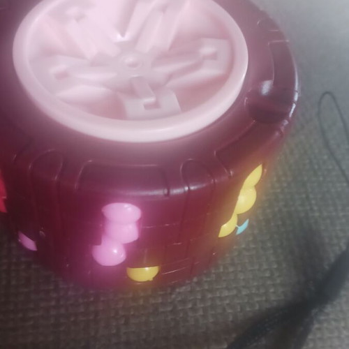 Cylindrical multicolor cube toy new, for ages 3 and up
