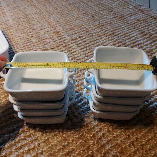 Porcelain ovenware like new, set of 8 pieces