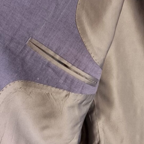 Navy & Green linen jacket medium size like new, blue