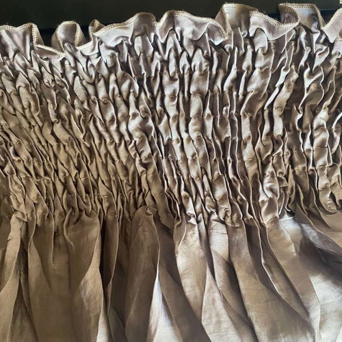 Satin blouse used in champagne color, size S