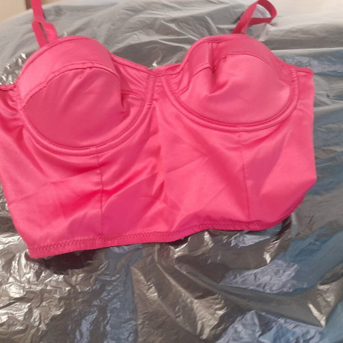 Shein pink crop top new, size S
