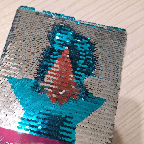 Children's notebook ruled with color-changing sequins new