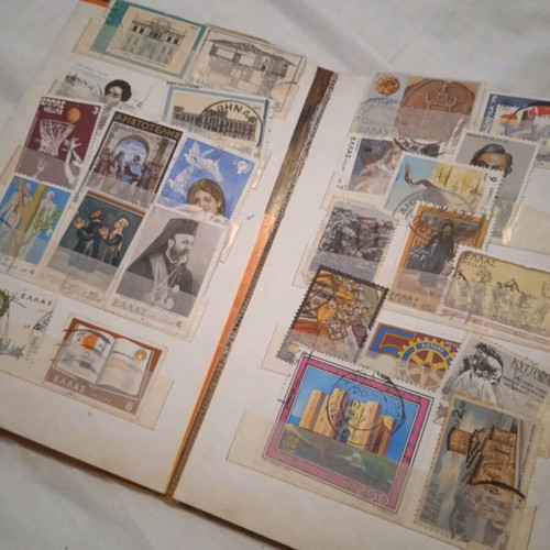 Stamp album used with old stamps