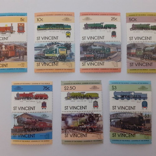 St. Vincent Stamps Specimen Overprint Series New