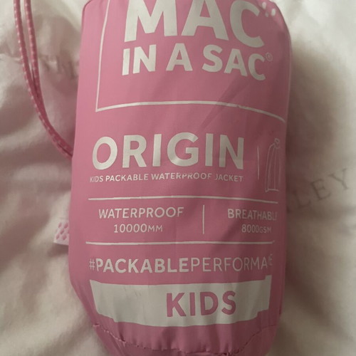 Mac In A Sac Waterproof Kids Jacket new, pink, sizes 146-158 cm