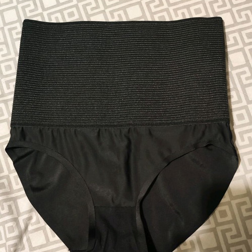 High waist underwear with latex new, black, sizes L-XL
