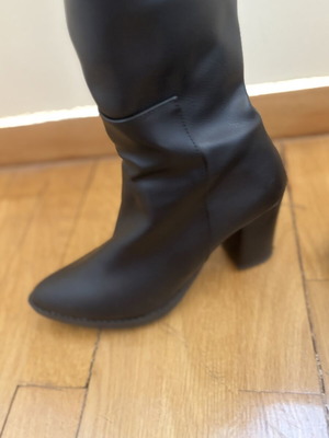 Boots size 40, 7 cm heel, black