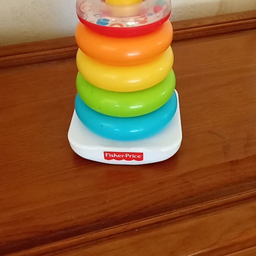 Fisher Price pyramid used educational toy with 5 colorful rings