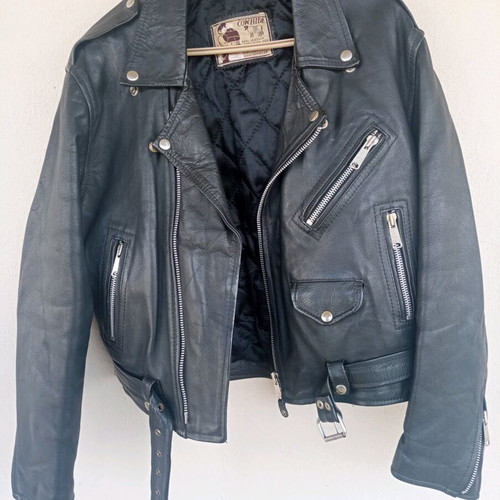 Leather jacket like new, black, size L