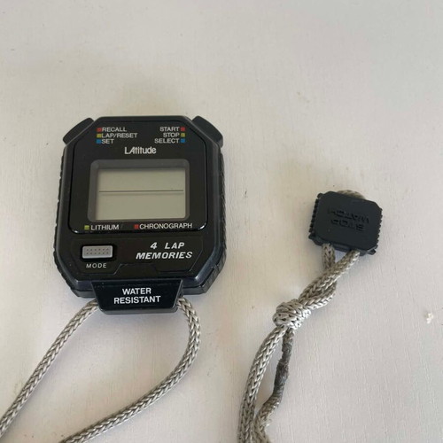 Latitude Chronograph 4 Lap Memories stopwatch used, non-working