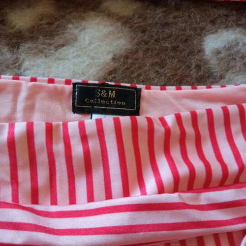 Striped swimsuit with belt and chest ring, new, size XXXL