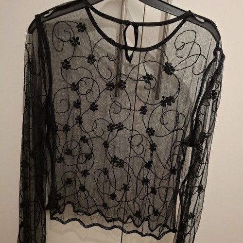 Blouses like new with beads, size M, black