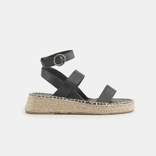 Women's sandals size 41 like new, black and beige platform