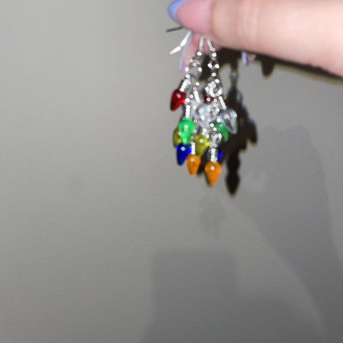 Christmas Light Earrings Stranger Things Style New