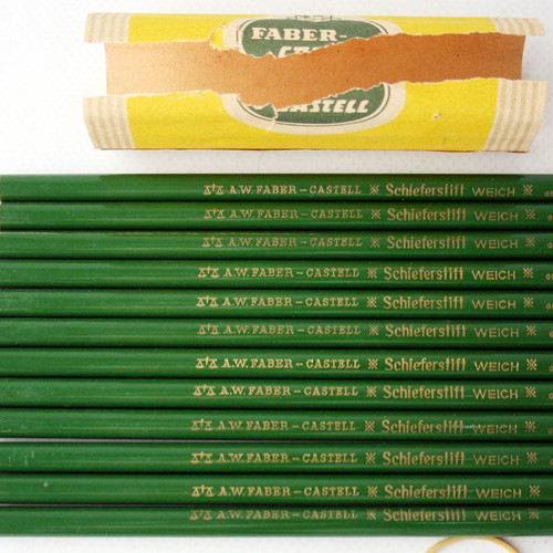 Vintage μολύβια A.W. Faber Castell Schieferstift Weich128 πακέτο 12 καινούργια