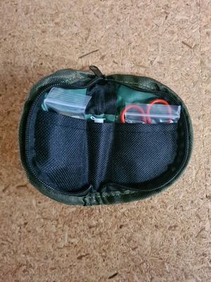 Small sewing kit new with needles, threads, buttons and scissors