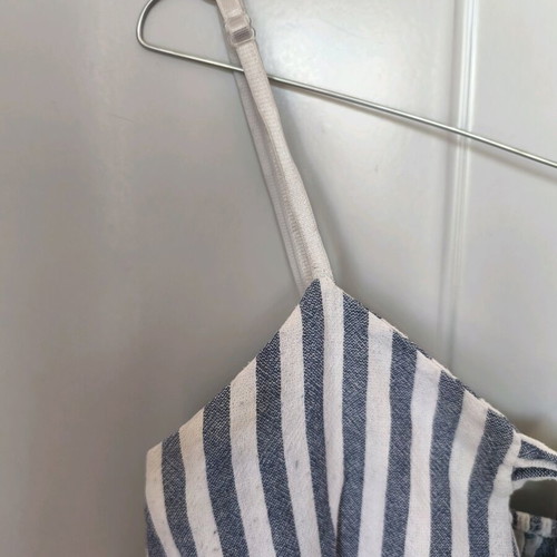 Mini striped dress used, white and blue, size S-M