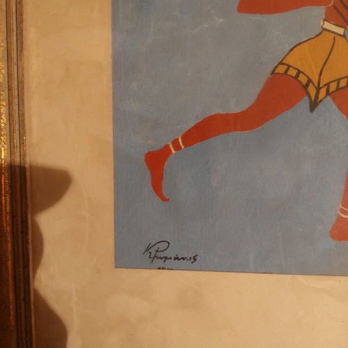 Artwork by K. Romanos, renowned Cretan painter