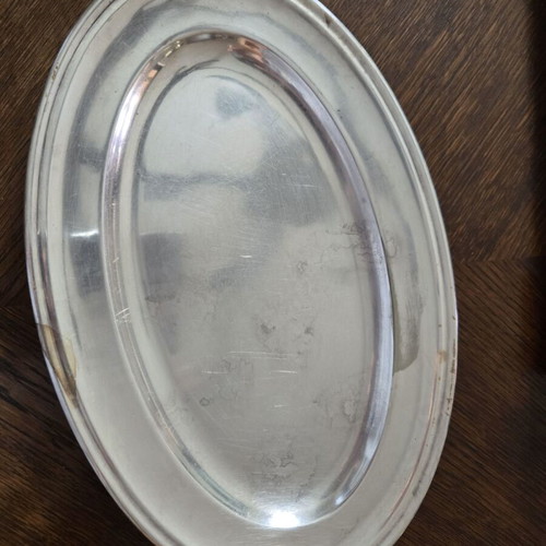 Christofle set of 4 used vintage silver-plated platters