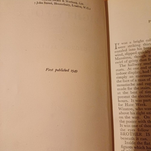 1984 George Orwell used collectible book in English