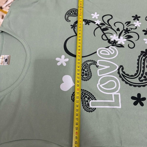 Pajama set Medium new, white and green