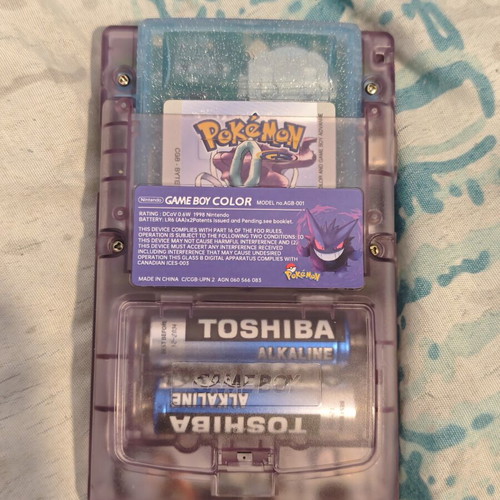 Game Boy Color custom Gengar με IPS οθόνη και Pokémon Crystal repro, σαν καινούργιο